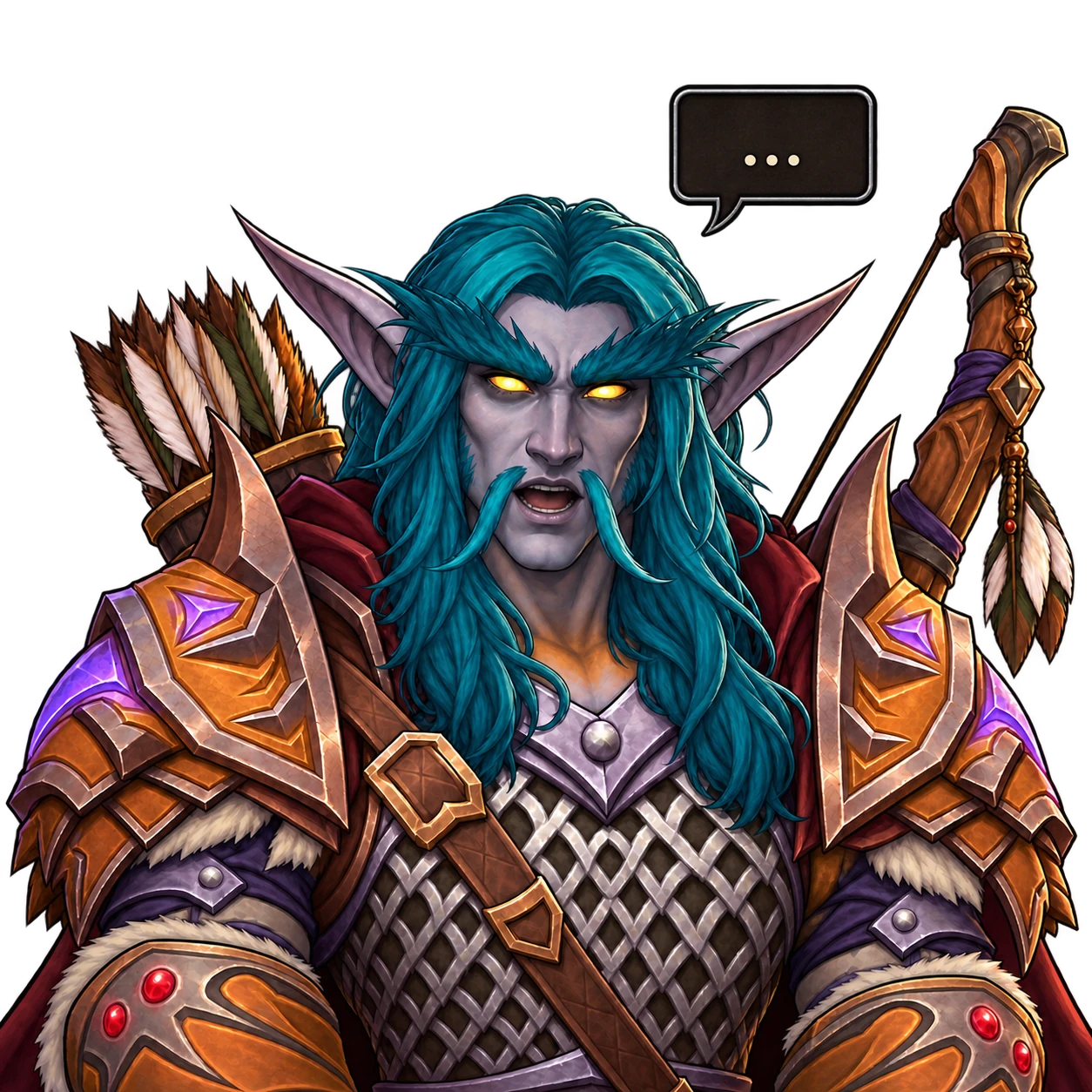 Avatar with mouth open