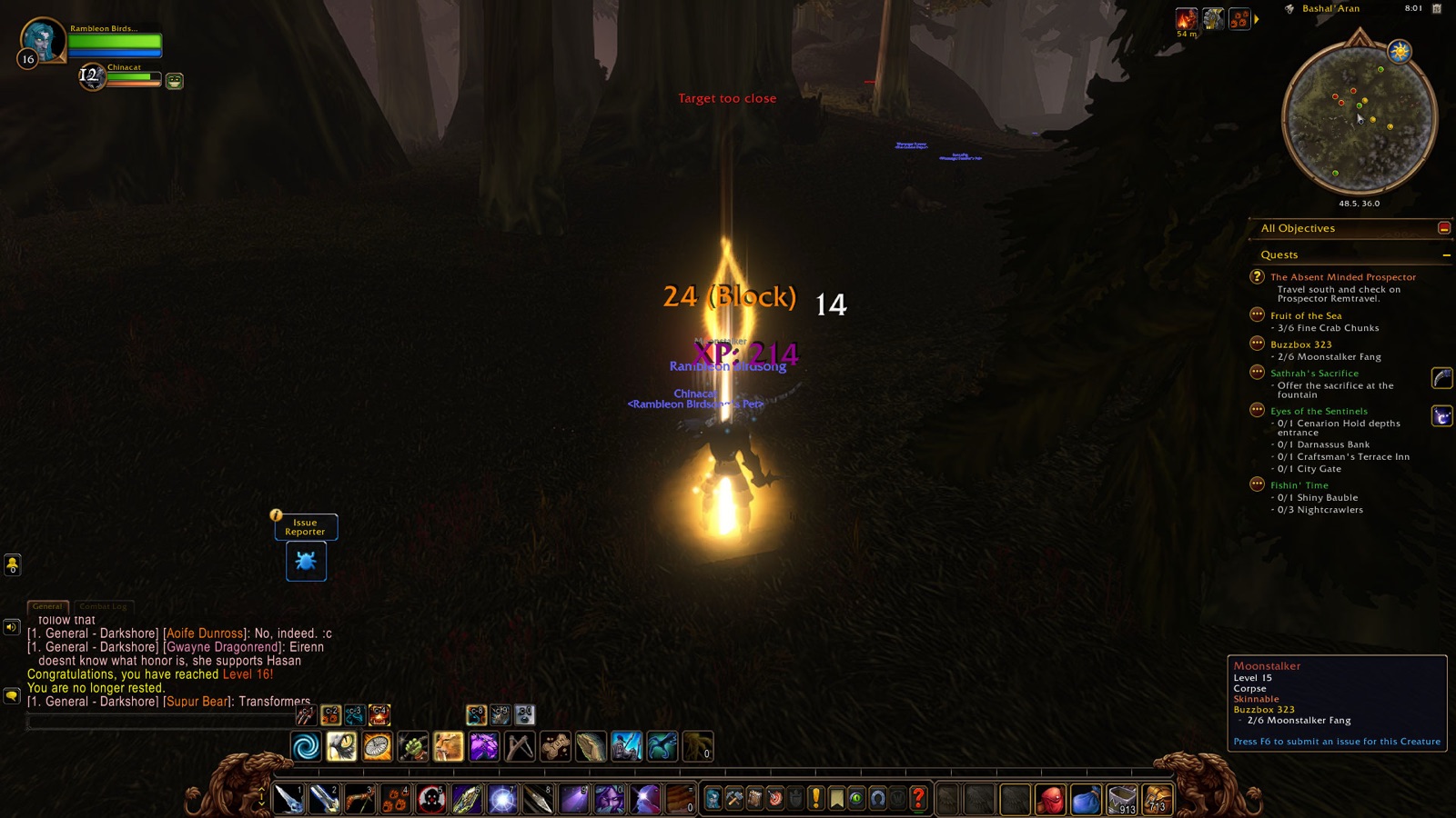 Reached Level 16 in Bashal'Aran