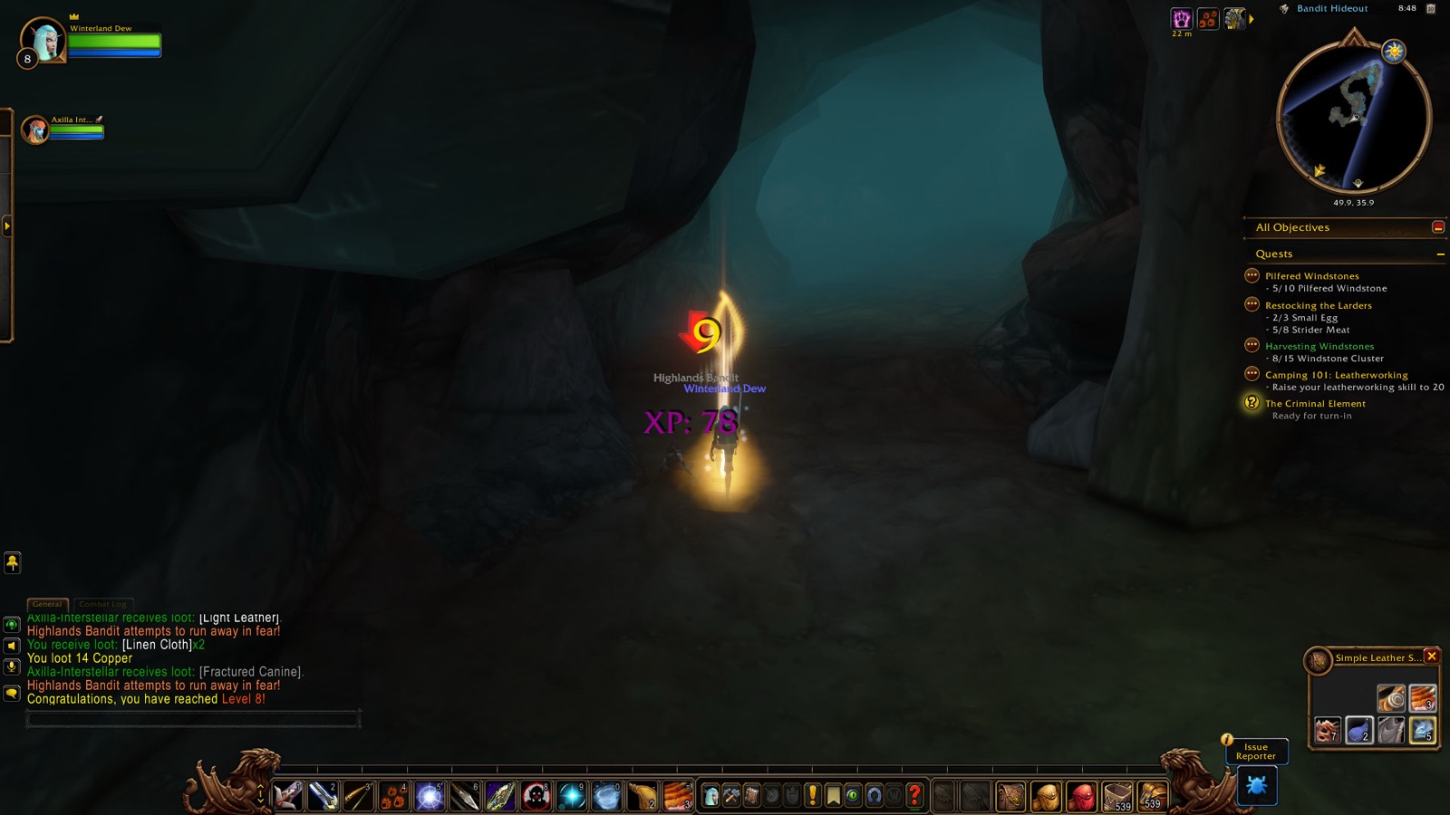 Reached Level 8 in Bandit Hideout