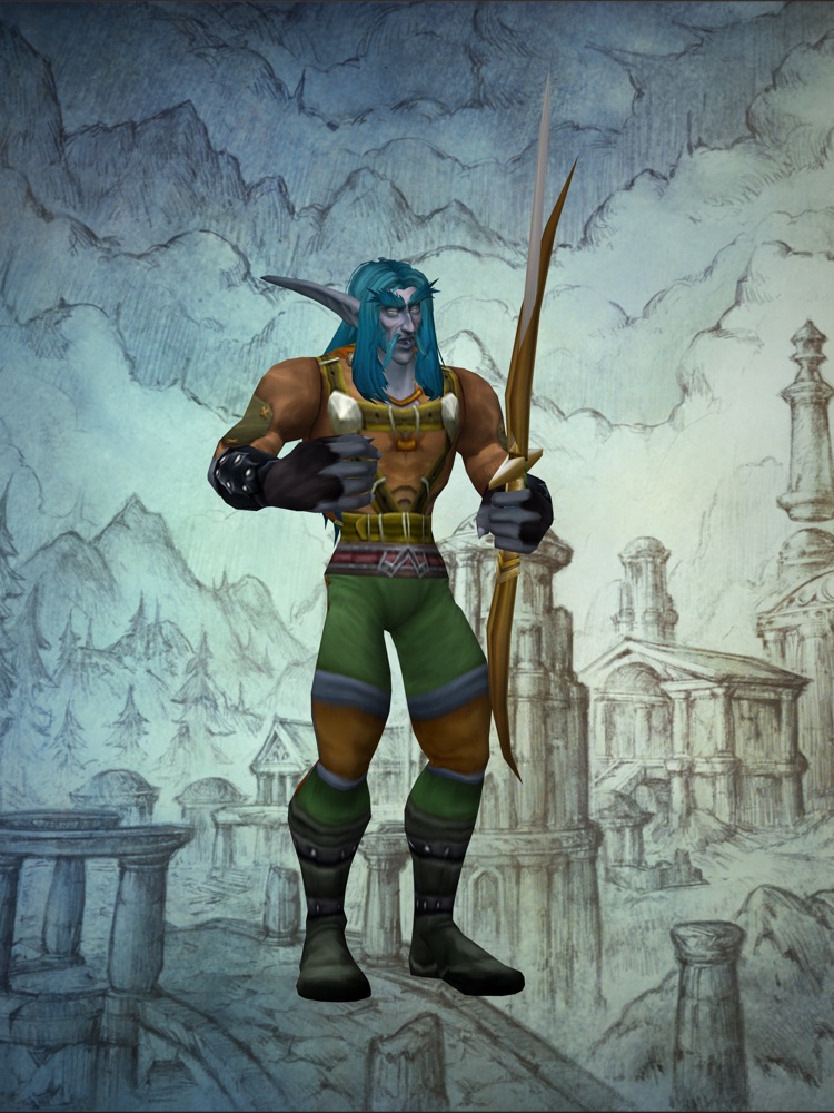Rambleon, a night elf hunter, mid-conversation