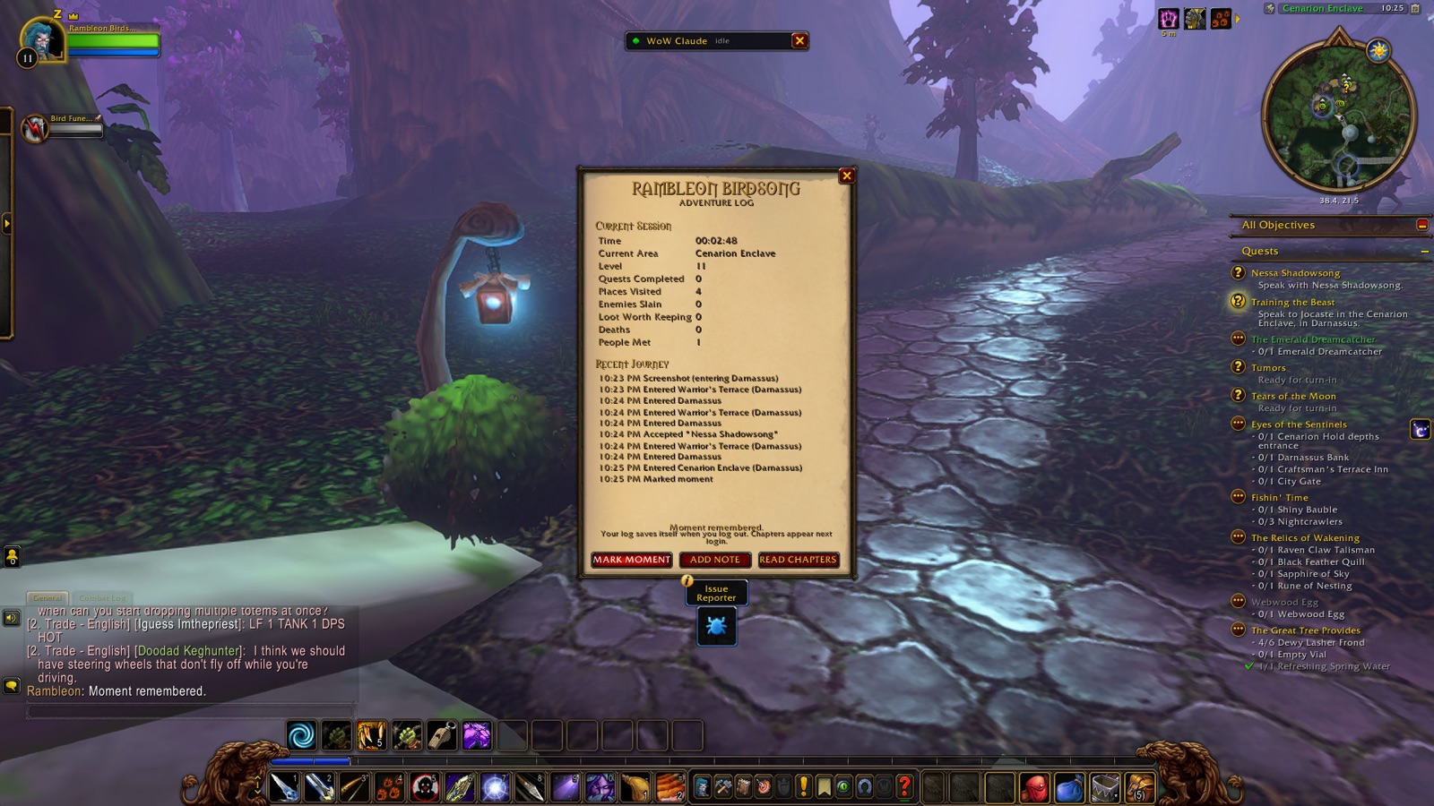 Marked moment in Cenarion Enclave
