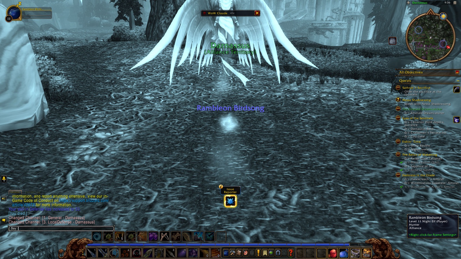 Entered Darnassus
