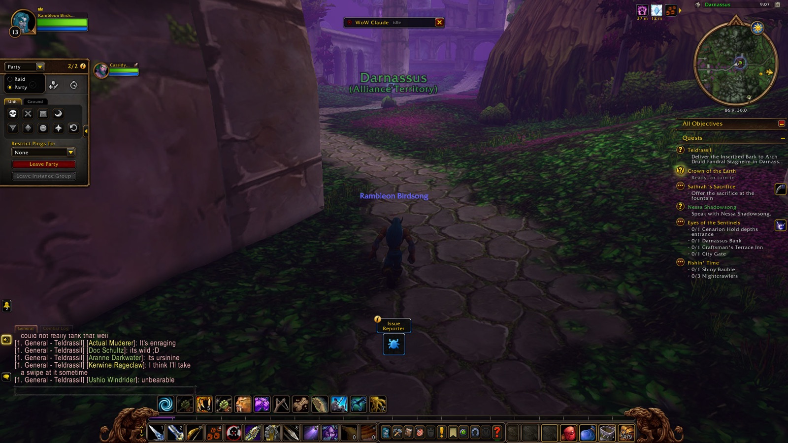 Entered Darnassus