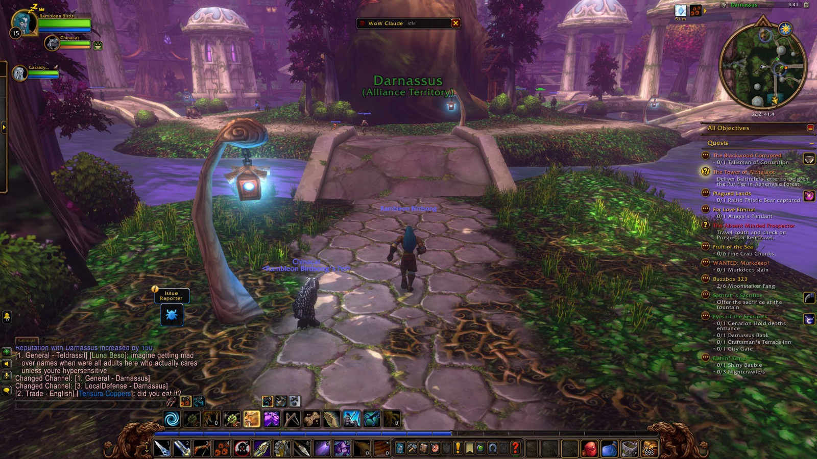 Entered Darnassus