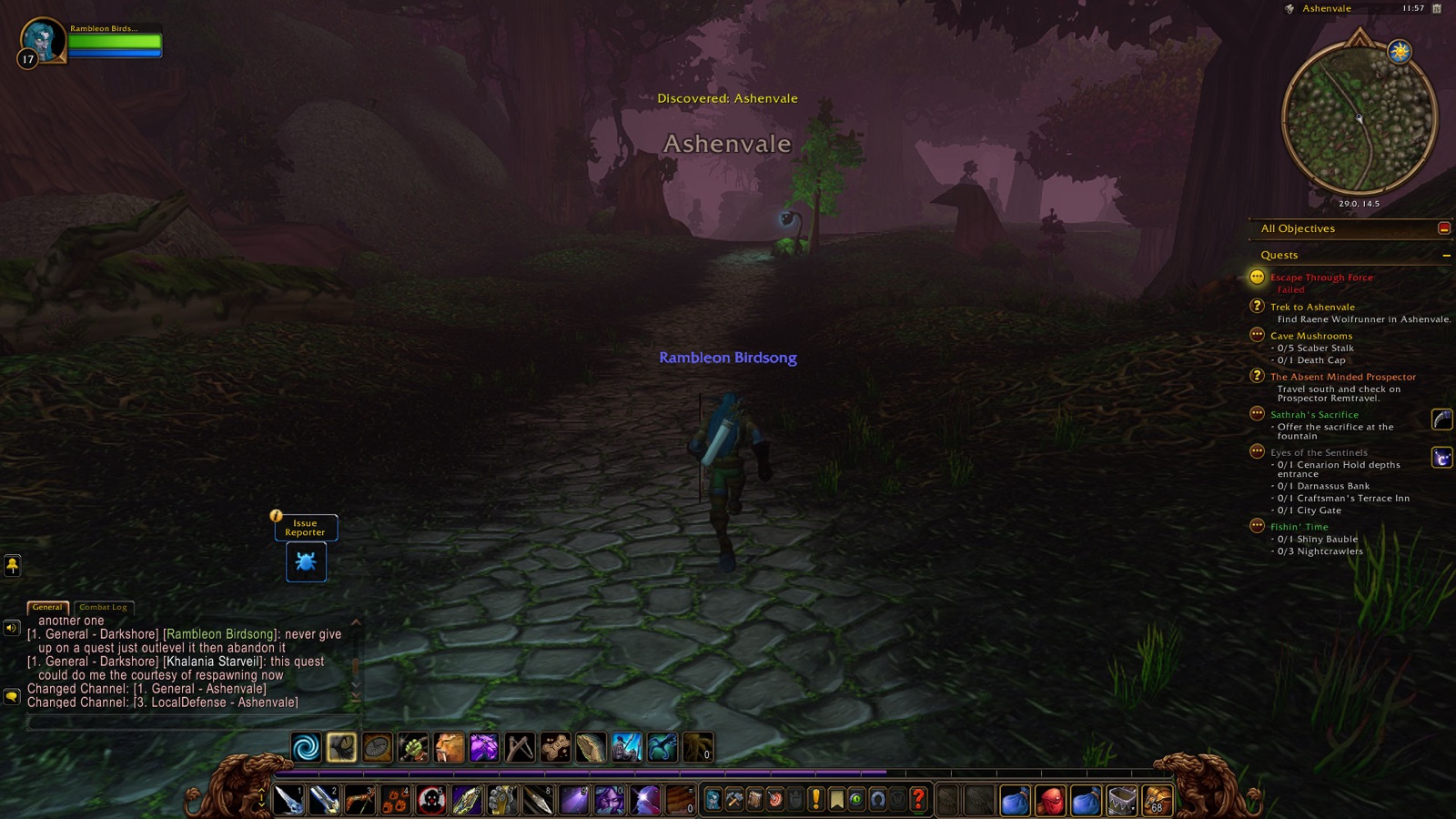 Entered Ashenvale