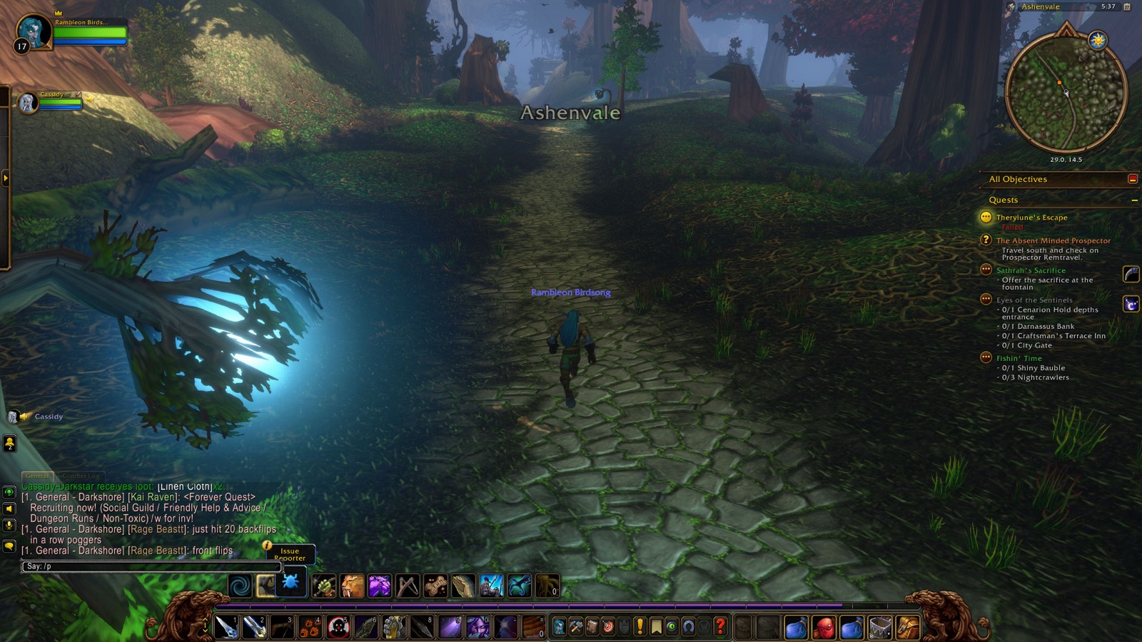 Entered Ashenvale