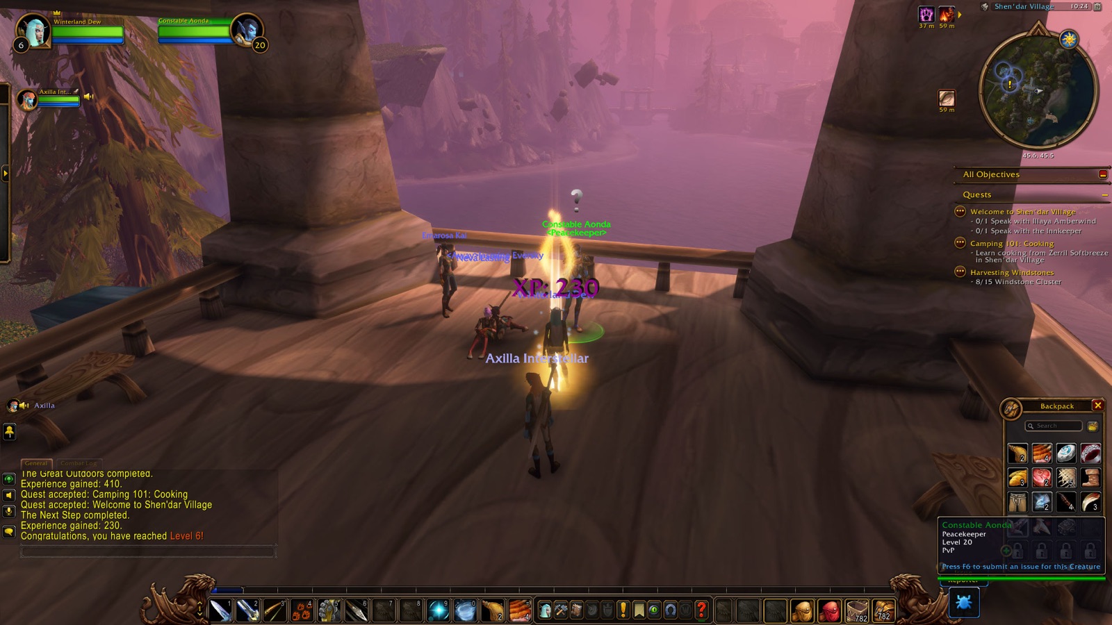 Reached Level 6 in Shen'dar Village