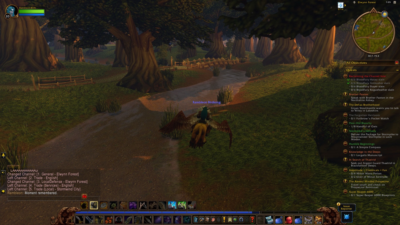 Marked moment in Elwynn Forest